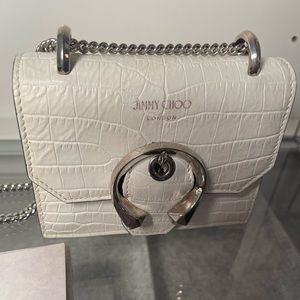 Jimmy-Choo Paris mini croc embossed leather crossbody bag (Mini)